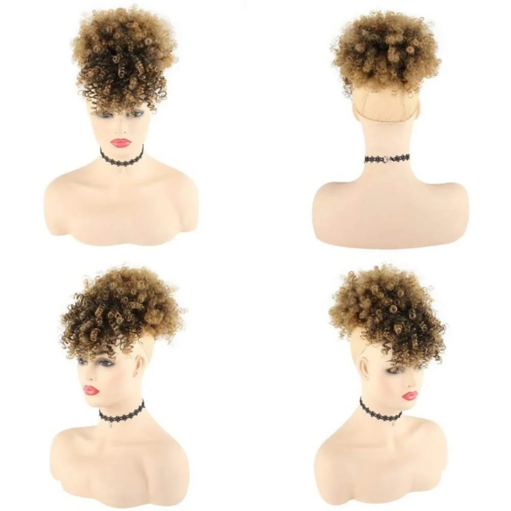 Blooming Hair Drawstring Ponytail With Bang